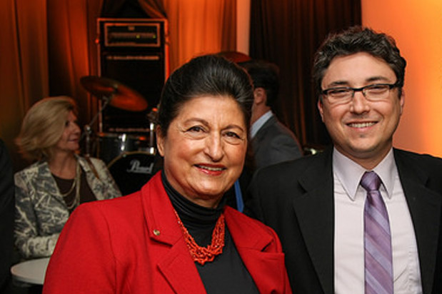 Sra. Dora Silvia Cunha Bueno (Presidente da APF e CEBRAF) e Sr. Leonardo Coelho (Presidente da FUNDAMIG). 