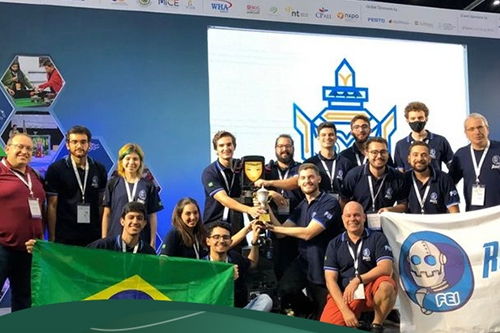 FEI - Bandnews destaca vitória da equipe Robofei em competição internacional